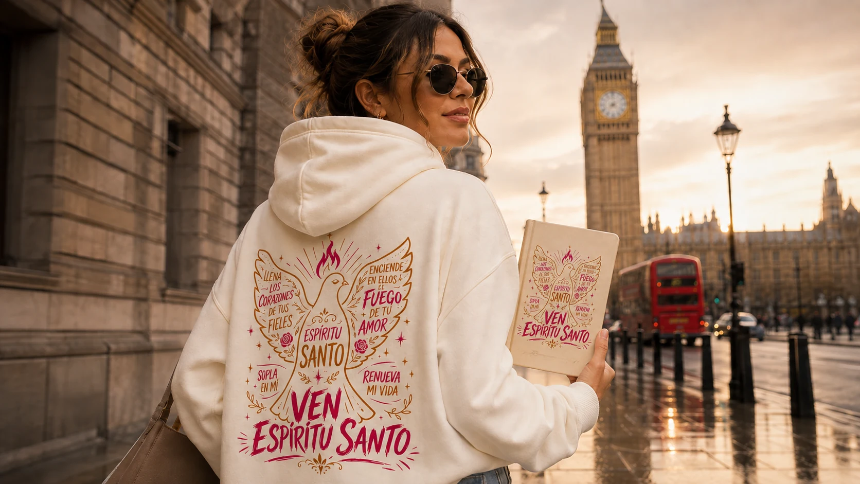 Buzo Ven Espíritu Santo con cuaderno a juego en Londres